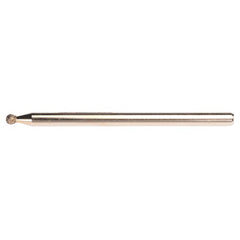 1/8″ - Electroplated CBN Mandrel-100 Grit - Spherical Ball end - Exact Industrial Supply
