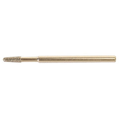 0.078″-0.110″ 5/16″ - Electroplated CBN Mandrel-100 Grit - Round End Taper - Exact Industrial Supply