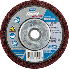 ‎4-1/2″ × 5/8″-11 Rapid Prep Depressed Center Finishing Wheel 150-180 Grit Aluminum Oxide - Exact Industrial Supply