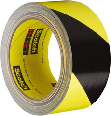 3M - Black & Yellow Striped Anti-Slip Vinyl Tape - 48" Wide x 108' Long, General Traffic - Exact Industrial Supply