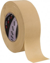 3M - 48mm Wide x 55 m Long Tan Paper Masking Tape - Series 501+, 7.3 mil Thick, 26 In/Lb Tensile Strength - Exact Industrial Supply