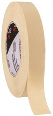 3M - 24mm Wide x 55 m Long Tan Paper Masking Tape - Series 501+, 7.3 mil Thick, 26 In/Lb Tensile Strength - Exact Industrial Supply