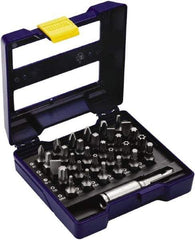 Irwin - 31 Piece, 1/4" Drive Screwdriver Insert Bit Set - #1 to #3 Phillips, 0.05 to 1/4" Hex, 1.27 to 10mm Hex, T10 to T30 Torx, #1 to #3 Square Recess - Exact Industrial Supply