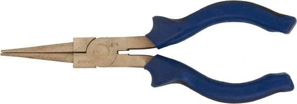 Ampco - 6-1/4" OAL, 1-9/16" Jaw Length x 1/4" Jaw Width, Long Nose Pliers - Round Nose Head - Exact Industrial Supply