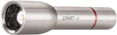 Coast Cutlery - White LED Bulb, 340 Lumens, Industrial/Tactical Flashlight - Silver Stainless Steel Body, 3 AA Batteries Included - Exact Industrial Supply