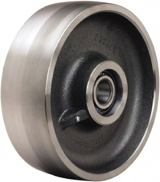Hamilton - 10 Inch Diameter x 3 Inch Wide, Forged Steel Caster Wheel - 16,000 Lb. Capacity, 3-1/4 Inch Hub Length, 3/4 Inch Axle Diameter, Precision Ball Bearing - Exact Industrial Supply