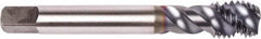 Union Butterfield - 3/4-10 UNC 3 Flute 2B Modified Bottoming Spiral Flute Tap - Powdered Metal, TiCN Finish, 4.921" OAL, Right Hand Flute, Right Hand Thread, Series 1676AP - Exact Industrial Supply