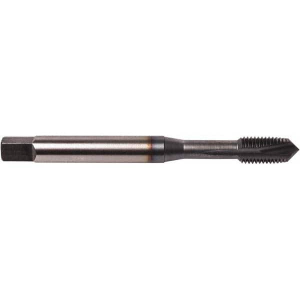 Spiral Point Tap: M20 x 2.5, Metric Coarse, 4 Flutes, Plug, 6H, Powdered Metal, TiCN Finish 1.2608″ Thread Length, 5-33/64″ OAL, Right Hand, Series 1673AP