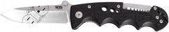 SOG Specialty Knives - 3-13/32" Blade, Straight Clip Point Folding Knife - 4.1" Closed Length, Glass-Filled Nylon - Exact Industrial Supply