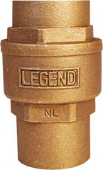 Legend Valve - 1-1/2" Lead Free Bronze Check Valve - Inline, C x C Sweat, 250 WOG - Exact Industrial Supply