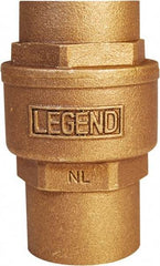 Legend Valve - 2" Lead Free Bronze Check Valve - Inline, C x C Sweat, 250 WOG - Exact Industrial Supply