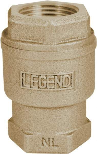 Legend Valve - 1/2" Lead Free Bronze Check Valve - Inline, FNPT x FNPT, 250 WOG - Exact Industrial Supply