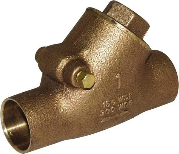 Legend Valve - 3/4" Lead Free Bronze Check Valve - Y-Pattern, C x C Sweat, 300 WOG - Exact Industrial Supply