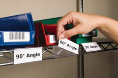 Aigner Index - 3 Long x 1-1/4 Wide, Snap On Back, Label Holder - Clear - Exact Industrial Supply
