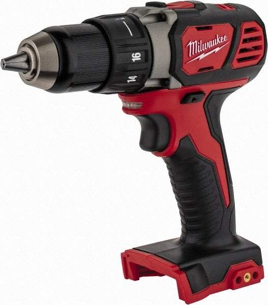 Milwaukee Tool - 18 Volt 1/2" Chuck Pistol Grip Handle Cordless Drill - 0-400 & 0-1800 RPM, Keyless Chuck, Reversible, Lithium-Ion Batteries Not Included - Exact Industrial Supply