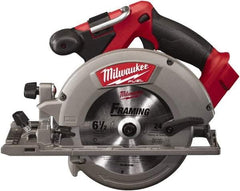 Milwaukee Tool - 18 Volt, 6-1/2" Blade, Cordless Circular Saw - 5,000 RPM, Lithium-Ion Batteries Not Included - Exact Industrial Supply