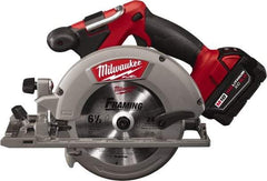 Milwaukee Tool - 18 Volt, 6-1/2" Blade, Cordless Circular Saw - 5,000 RPM, 1 Lithium-Ion Battery Included - Exact Industrial Supply