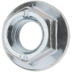 Value Collection - M8, 17.5mm Flange Diam, 8mm High, 12mm Across Flats, Flange Nut - Steel, Zinc-Plated Finish, JIS B 1190 - Exact Industrial Supply