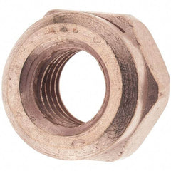 Value Collection - M10x1.50 Steel Washer Hex Nut - 10mm High, Copper Finish - Exact Industrial Supply