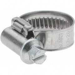 Value Collection - 12 to 20mm Diam, Stainless Steel Worm Drive Clamp - 9mm Wide - Exact Industrial Supply