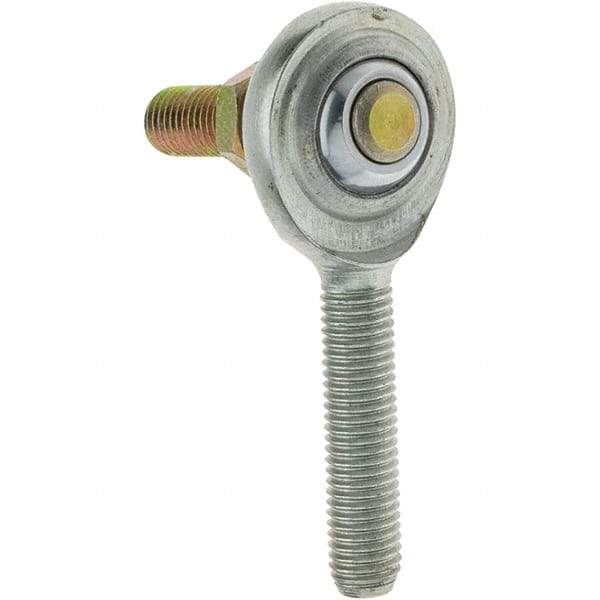 Value Collection - Male Spherical Rod End with Stud - 1/4-28, Steel with Teflon Raceway - Exact Industrial Supply