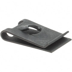 Value Collection - #10 Screw, 0.025 to 0.064" Thick, Spring Steel U Nut - Black Phosphate Finish - Exact Industrial Supply