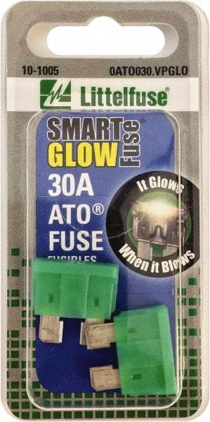 Value Collection - 30 Amp, Automotive Fuse - Green, Littlefuse ATO030 - Exact Industrial Supply