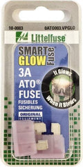 Value Collection - 3 Amp, Automotive Fuse - Violet, Littlefuse ATO003 - Exact Industrial Supply