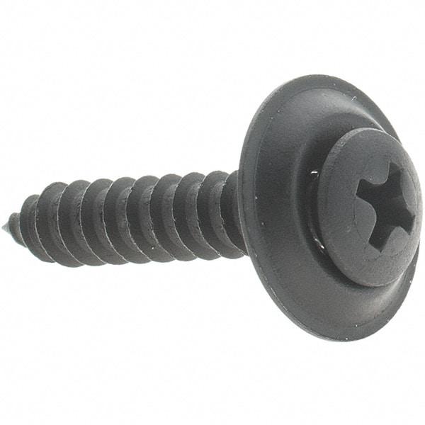 Value Collection - #10 Sems Oval Head Phillips Sheet Metal Screw - 1" Long - Exact Industrial Supply