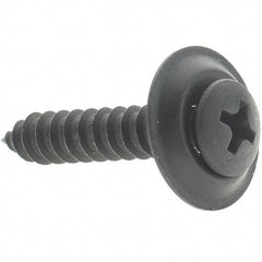 Value Collection - #10 Sems Oval Head Phillips Sheet Metal Screw - 1" Long - Exact Industrial Supply