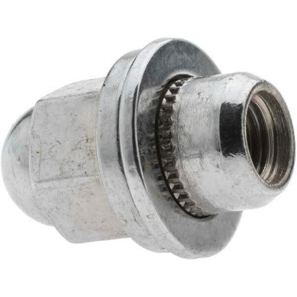 Value Collection - M12-1.5 Chrome Finish Mag Wheel Nut - 21mm Hex, 40.5mm Overall Length - Exact Industrial Supply