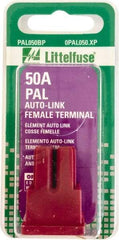 Value Collection - 50 Amp, Automotive Fuse - Red, Littlefuse PAL050 - Exact Industrial Supply