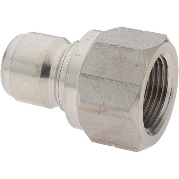 Parker - 3/4-14 Thread 303 Stainless Steel Hydraulic Hose Coupler - 3,000 psi, -12 Hose Size, 3/4" Hose Diam - Exact Industrial Supply