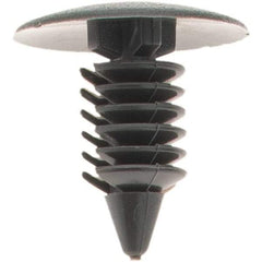 Value Collection - 8mm Hole Diam, Ratchet Shank, Nylon Panel Rivet - 14mm Length Under Head, 8mm Material Thickness - Exact Industrial Supply