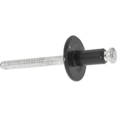 Value Collection - Large Flange Head Aluminum Peel Blind Rivet - Steel Mandrel, 3/32" to 9/64" Grip, 3/4" Head Diam, - Exact Industrial Supply