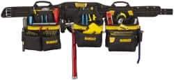 DeWALT - 29 to 46" Waist Apron - 31 Pocket, Black, Polyester - Exact Industrial Supply