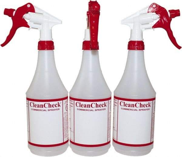 PRO-SOURCE - 24 oz Bottle & Trigger Sprayer - Red - Exact Industrial Supply