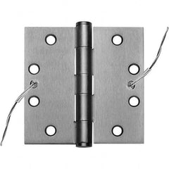 Stanley - 4-1/2" Long x 4-1/2" Wide Grade 1 Steel Full Mortise, Concealed Electric Commercial Hinge - Exact Industrial Supply