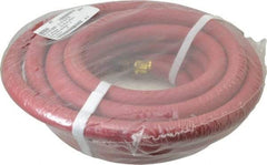 Value Collection - 1/2" ID x 0.812" OD 25' Long Multipurpose Air Hose - MNPT x MNPT Ends, 250 Working psi, 1/2" Fitting, Red - Exact Industrial Supply