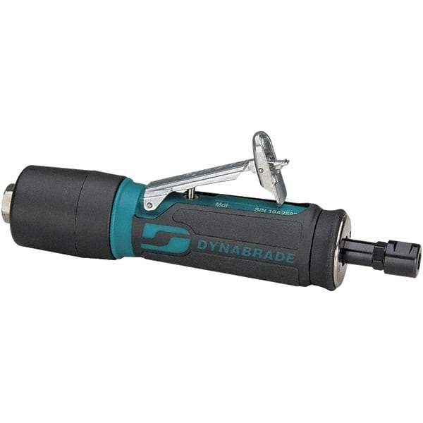 Dynabrade - 1/4" Collet, Straight Handle, Air Straight Die Grinder - 30,000 RPM, Rear Exhaust, 23 CFM, 0.4 hp, 90 psi, 1/4 NPT Inlet - Exact Industrial Supply