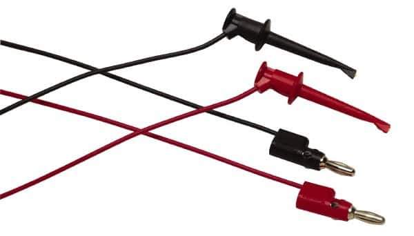 Fluke - Black/Red Electrical Test Equipment Leads Set - Use with All Models - Exact Industrial Supply