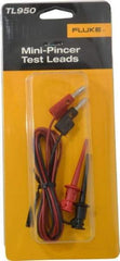 Fluke - Black/Red Electrical Test Equipment Leads Set - Use with All Models - Exact Industrial Supply