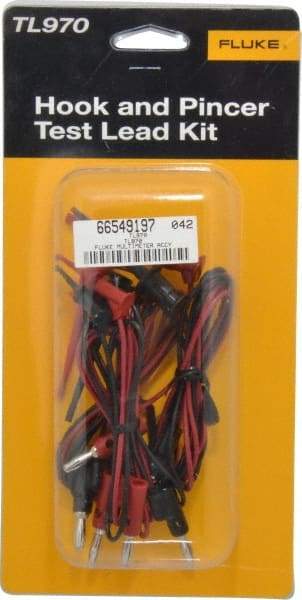 Fluke - Black/Red Electrical Test Equipment Hook & Pincer Kit - Use with All Models - Exact Industrial Supply