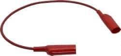 Pomona - Red Electrical Test Equipment Patch Cord - Use with Alligators Test Clips - Exact Industrial Supply