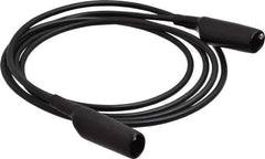 Pomona - Black Electrical Test Equipment Patch Cord - Use with Alligators Test Clips - Exact Industrial Supply