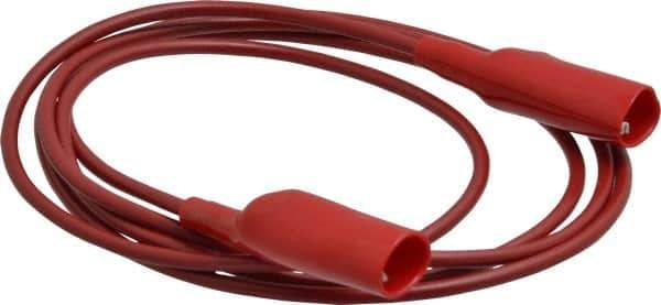 Pomona - Red Electrical Test Equipment Patch Cord - Use with Alligators Test Clips - Exact Industrial Supply