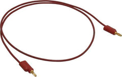 Pomona - Red Electrical Test Equipment Leads - Use with Banana Plugs - Exact Industrial Supply