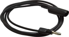 Pomona - Black Electrical Test Equipment Clip - Use with 0.300" Terminal, Banana Plugs - Exact Industrial Supply