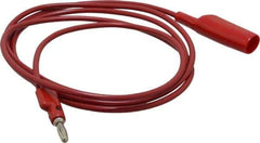 Pomona - Red Electrical Test Equipment Clip - Use with 0.300" Terminal, Banana Plugs - Exact Industrial Supply