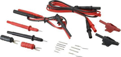 Pomona - Black/Red Electrical Test Equipment Leads Set - Use with Electronic Bench Digital Multimeters - Exact Industrial Supply